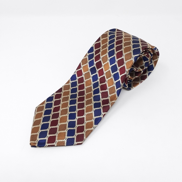 JOS.A.BANK Geometric Design Silk Tie - Picture 2 of 9
